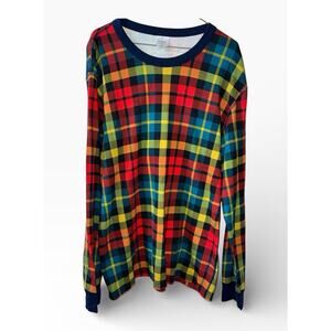 Hanna Andersson Organic Cotton Plaid Long Sleeve Sleep Shirt Womens XXL Comfort